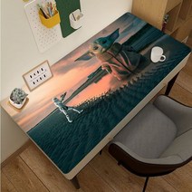 게이밍 의자디즈니 스타 워즈 마스터 베이비 요다 90x40cm 큰 두꺼운 마우스 패드 키보드 노트북 테이블 매, 06 A6_08 LockEdge750x300x2mm