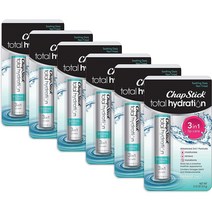 챕스틱 ChapStick 토탈 하이드레이션 3 in 1 립 케어 수딩 오아시스, 6팩, 1개