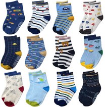 12켤레세트 슈메르 아동용 유아동 남아여아 미끄럼방지양말 신생아양말