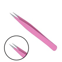 속눈썹연장 네일아트 핀셋 비투스 핑크 2종 단품, I Shape