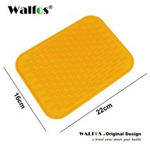 베이킹 불도장 인두 작업대 매트 스톤 WALFOS 식품 등급 다기능 실리콘 코스터 미끄럼 방지 내열성 쿠션 플레이스 냄비 홀더, orange 22x16cm+22x16cm