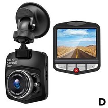 Dashcam 2.4 인치 자동차 카메라 HD 1080P 휴대용 미니 DVR 레코더 대시 캠 루프 녹화 야간 자동 차량, D