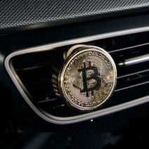 본투로드 비트코인 송풍구 자동차 차량용 방향제, 골드-가든파티, 1개