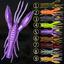 배스낚시 소프트베이트 가재루어웜 4개, 1번  4개입