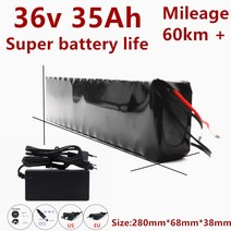 전기 자전거 배터리 36V 35000mAh 배터리 전자 자전거 팩 18650 리튬 이온 충전기와 500W 높은 전원 및 용