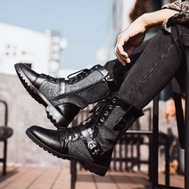 겨울운동화 방한화 겨울신발 레트로 미드 카프 펑크 부츠 2021 겨울 남성 플러스 벨벳