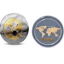 최고의 1Pcs 도금 리플 코인 XRP CRYPTO 기념 리플 XRP 수집가 동전수집