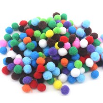 [홈앤스쿨] 칼라 뿅뿅이 (15mm) 폼폼이 솜방울 단색 혼합색상 일반, 갈색