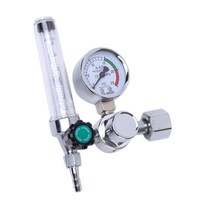 0-25 MPA CO2 가스 유량계 감압기 ZINDALLOY Argon 정확한 수동 용접 핸드 헬드 스케일 아르곤 레귤레이터, 하나, 실버 & 투명