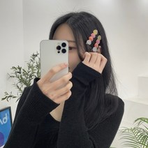 아쿠세샵 러블리 하트 집게 슈가 포인트 옆머리핀 앞머리핀 머리집게