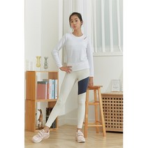 요가피기 YP50322 숄더 라인 컷 오프 롱 슬리브 퓨어화이트