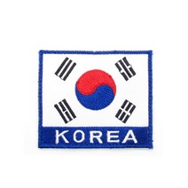 부착용 태극기패치 찍찍이 헝겊 와펜패치 뱃지 브로치