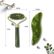 천연 비취 롤러 마사지도구 세트 얼굴 롤러 세트 페이셜 스킨 케어 뷰티 건강 마사지도구, 세트 4_중국