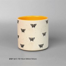 크리에이티브 세라믹 수저통 공구통 핸드페인팅 붓펜통 대용량 테이블 수납함 심플 스타일, 형광그린벌통스몰/밑단구멍없음, 두 개