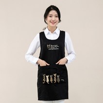 이솔홈 앞치마 원피스형 주방 공방 카페 바리스타 어린이집앞치마 모음, 리사 앞치마 02_블랙, 1개