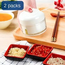 수동 마늘 당김 유물 미니 압착 장치 으깨기 고기 다진 분쇄기 가정용 g, 01 Two packs