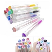 케이스 속눈썹 브러쉬 땅콩브러쉬 속눈썹연장 속눈썹펌 부자재 색상랜덤 50개입, 글리터50개입, 1개