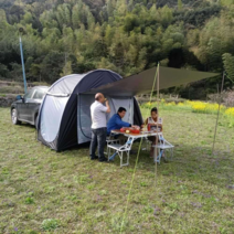올뉴카니발 어닝 꼬리 카 쉘터 차박 텐트 싼타페 확장, 메쉬 아미 그린