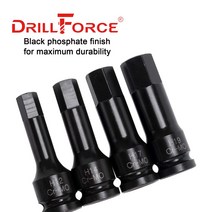 Drillforce 8PCS H5-H19 1/2 "드라이브 충격 육각 소켓 비트 세트 렌치 공압 어댑터 도구 H5/H6/H8/H1, 한개옵션0