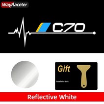 호환 반사 바디 비닐 스티커 볼보 XC90 XC60 X40 XC70 V40 V50 V60 V70 V90 C30 C40 C70 S40 S60 S80 S90 T6 AWD, C70, 1 Piece