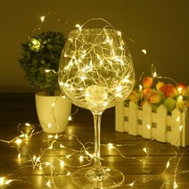 LED 와이어 줄 조명 트리 전구 [미니 감성 캠핑 차박 실 건전지 크리스마스야외 꼬마 작은 무드등 장식], 5M 50구 웜화이트
