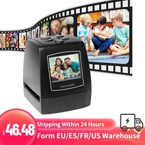 protable 네거티브 필름 스캐너 35135mm 슬라이드 필름 변환기 사진 디지털 이미지 뷰어 2.4 LCD 내장 편집 소프트웨어, CHINA