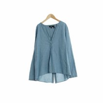 띠어리 중청 면 언발란스뒷트임블라우스 여자 7402