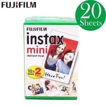 후지필름 인스탁스 미니 9 미니 11 필름 인화지 인스턴트 카메라 미니 8 7s 25 50s 90 용 3 인치 와이드 필름 흰색 가장자리 10-100 매, 20sheets