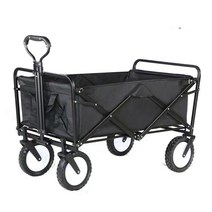 F-S 폴딩 트레일러 캠핑카고트레일러, 8 인치 표준 고무 휠-블랙