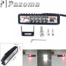 오토바이어셈블리 오토바이 부품 호환 48w red strobe led 스포트라이트 bar for harley honda suzuki yamaha kawasaki curiser, 4060 led 바