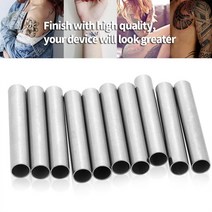 문신 기계 그립 팁 백 니들 304 스테인레스 스틸 스템 튜브 바디 아트 공급 영구 메이크업 건 액세서리 10 피스