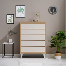 올리브 ABS H 5단800 MH 서랍장, 메이플화이트