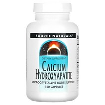 소스 내추럴스 Source Naturals 칼슘 수산화인회석 120 캡슐, 3개