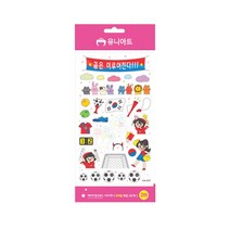 차카니샵 1500 유니아트 교육용 투명 스티커 AA027 축구 2매