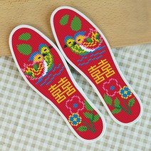 십자수 수놓다 신발깔창 자기 핸드메이드 여성 원앙새 반 완제품 플라워 프린팅 두꺼운 꽃자수 1668758063, 41 야드 신발깔창 만 수놓다 원앙새