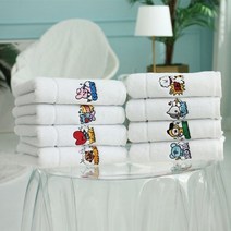 제이트리BT21 코믹팝 뱃지 세면타올 180g 수건 기념품 캐릭터 고급 답례품 행사용+jaytreㄷ, 선택_쿠키