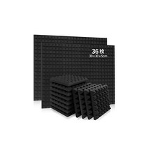 36매 Auslet 흡음재 30x30x5cm 방음재 방음 시트 피라미드 우레탄 폼 방음벽 차음재 방용 흡음 스폰지 흡음판 흡음 대책 레코우 흡음재