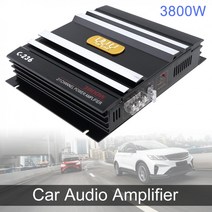 PUZU LVPIN DSP 카오디오 바이크 오토바이앰프 해양보트 3800W 블랙 클래스 AB 디지털 2 채널 알루미늄 합금 자동차 스테레오 앰프 범용 자동 오디오 전력 증폭기