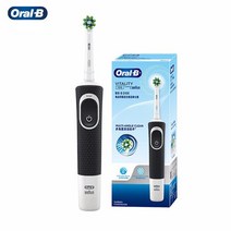 전동 칫솔 Oral B Vitality Electric Toothbrush 2D Rotary CrossAction Clean Teeth 2 Min Smart Timer IP, 02 Black