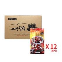 꾸버스 지리산 참숯 1kg (12봉) 박스숯 바베큐숯 백탄