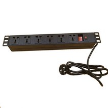 타워 멀티탭 짧은 250V 10A PDU 캐비닛 전용 전원 콘센트 6 잭 1.8M 연장 코드가 범용 소켓, 02 Add US Plug, 01 Black