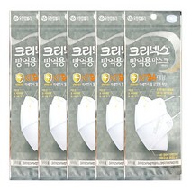 유한킴벌리 크리넥스 KF94 식약처인증 대형 마스크 1매입X5개 (화이트), 1매입, 5개