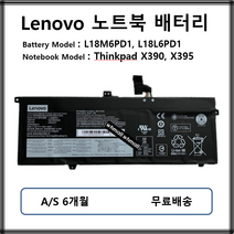 L18M6PD1 L18L6PD1 정품 레노버 배터리 Thinkpad X390 X395