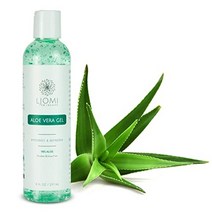 ljomi 알로에 베라 젤 - 페이스 썬번 릴리프 로션 - 천연 잎 추출물 모이스처라이저 for hair face body amp 가려운 두피 피부 - 건선 습진을 위한 식물성 젤, 8fl oz(1팩)