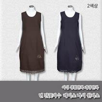 부국사임당 여성생활 면 잔꽃자수 주름 나시 원피스 개량