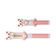 고양이 미니 셀카봉 유선 7단계 조절봉 셀카연장봉, 1고양이셀카봉-블루