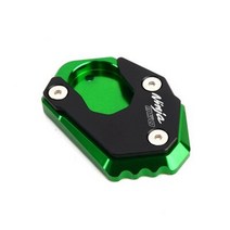 로고 NINJ 650 오토바이 CNC 킥 스탠드 풋 사이드 스탠드 확장 패드 지원 플레이트 가와사키 닌자 650 2017 2020 용 확대, 초록