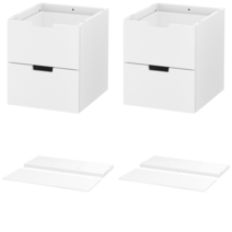 이케아 서랍장 NORDLI 노르들리 상판+하부몰딩 화이트 120x47 cm