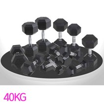 스포츠_ 베스코 - 육각고무아령 낱개 40kg 고정 일체형 덤벨, 베스코 육각고무아령 낱개 40kg, 선택완료