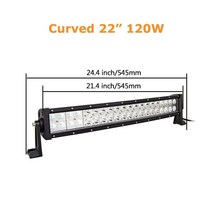 트럭부품 21 32 42 52 인치 곡선 led 라이트 바 120W 180W 240W 300W 콤보 듀얼 행 운전 오프로드 자동차 트랙터 트럭 4x4 SUV ATV 12V 24V, [01] 120W No Wire Kit